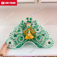 Mão Bà Linh Phụng loại Mão Đầu Cánh Mút búi đầu kícḣ cỡ ni55cm-Phù hợp cho người đội có lót mút trong