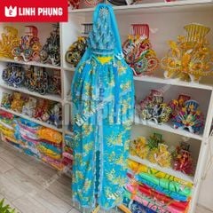 Áo Choàng Cho Tượng Bà Vải Voan Kim Sa May 2 Lớp dành cho tượng cao từ 80cm đến 2m