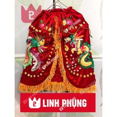 Combo áo choàng và mão bà mẫu hoa ngũ sắc cho tượng cao 30cm ni 18cm