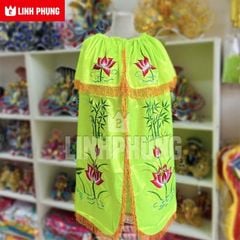 Áo choàng Quan Âm thêu vải phi bóng | Dành cho tượng cao 80cm | Áo Mão Thờ Cúng - Linh Phụng QAT