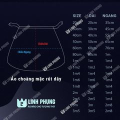 Áo choàng Mẹ Quan Âm hoặc Địa Mẫu dành cho tượng cao từ 80cm đến 2m5