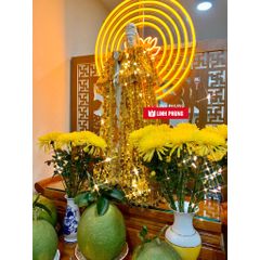 Áo choàng Quan Âm vải kim sa - Size tượng 20cm - 60cm, Mã: KS9L