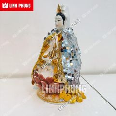 Áo choàng Quan Âm vải kim sa - Size tượng 20cm - 60cm, Mã: KS9L