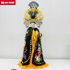 Combo áo mão bà Địa Mẫu mẫu khung đen nhấn vàng cho tượng cao 30cm và 40cm