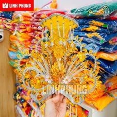 Áo Mão 3 Cô Trong Hang-  Động Ba Cô núi bà Đen Tây Ninh – Đồ Cúng Thủ Công Cao Cấp Trang Nghiêm - 40cm-Ni26 – Linh Phụng
