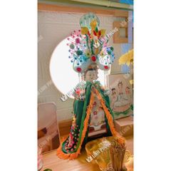 Mão bà loại hột đá ngũ sắc dành cho tượng cao từ 30cm đến 40cm