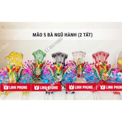 Áo Mão 5 Bà Ngũ Hành Côn Đảo Vũng Tàu - Đồ Thờ Cúng Cao Cấp Trang Nghiêm - Linh Phụng