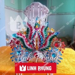 Mão Bà Cánh Chuồn Đầu Đá Ngũ sắc cho tượng cao 50cm ni 26cm