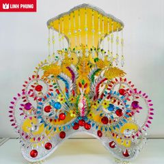 Miếu Bà Tà Kiết - Áo Mão Bà Chúa Xứ Nguyên Nhung kícḣ cỡ dài 1m2 ni60 Đồ Cúng Cao Cấp Trang Nghiêm - Linh Phụng