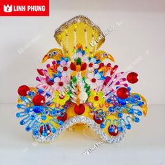Combo áo choàng và mão bà mẫu hoa cho tượng cao 30cm ni 18cm - Mã: HTM, HNS
