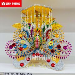 Mão cho Bà Địa Mẫu cao 1m vòng đầu 45cm Đen - Vàng