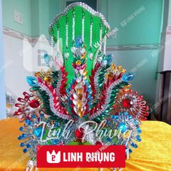 Mão bà Địa Mẫu khung lưới đính đá mẫu ngũ sắc