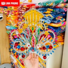 Gia Lào Đồng Nai - Áo Mão Bà Địa Mẫu - Size: 1M-Ni40 - Đồ Thờ Cúng Cao Cấp Trang Nghiêm - Linh Phụng