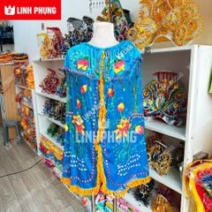 Áo Choàng Mẹ Quan Âm vải nhung kết seᵰ Trúc dành cho tượng cao từ 1M đến 2M5