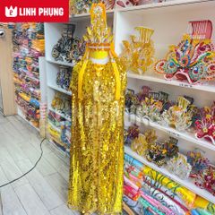 Áo Choàng Mẹ Quan Âm Vải Kim Sa Trơn dành cho tượng cao từ 20cm đến 60cm