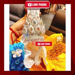 Mão bà Quan Âm mẫu sen hột đá khung lưới - QAS