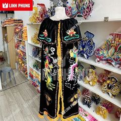 Áo nhung rồng phụng dùng để cúng Bà (Địa Mẫu, Chúa Xứ, Ngũ Hành,v.v..)