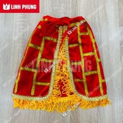 Áo choàng Địa Tạng Vương Bồ Tát (Không mão) | Dài 30cm - Màu Đỏ | Áo Mão Thờ Cúng - Linh Phụng