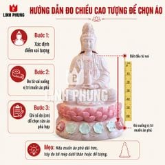 Combo áo mão Quan Âm vải voan - tượng cao 20cm, 30cm, 40cm - Mã: QAH, QAV