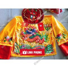 Áo bà loại Áo Mặc Rồng Kết Chìm cho tượng ngồi kícḣ cỡ áo từ 30cm đến 1m5 | Áo Mão Thờ Cúng - Linh Phụng