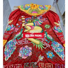 Combo áo mão cúng Bà Chúa Xứ Bàu Mướp (Tịnh Biên An Giang) kícḣ cỡ dài 1m2 ni 50
