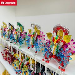 Mão 5 bà Ngũ hành cho tượng cao 20cm ni16 ngũ sắc