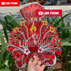 Combo áo choàng và mão bà dành cho tượng cao 50cm đến 60cm
