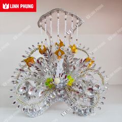 Mão bà Địa Mẫu khung lưới đính đá - Size tượng: 50cm (Ni 26cm) - BTM