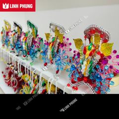 Mão 5 bà Ngũ hành cho tượng cao 20cm ni16 ngũ sắc