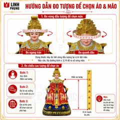 Combo áo mão bà Địa Mẫu mẫu khung đen nhấn vàng cho tượng cao 30cm và 40cm