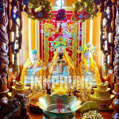 Combo Áo Mão Ông Thần Tiền Kim Sa (Không Kèm Tượng) dành cho tượng cao từ 10cm đến 40cm - Đo vòng đầu tượng lấy size