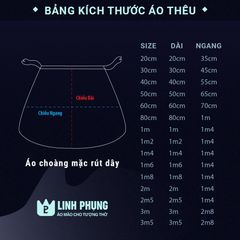 Áo choàng Quan Âm NAM HẢI CỔ THẠCH/BẠC LIÊU -Size 3m-3m5 - MÃ: QAT