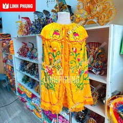 Áo choàng Quan Âm nhung kết cườm - 80cm - QAK