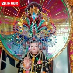 Mão cho Bà Địa Mẫu cao 1m vòng đầu 45cm Đen - Vàng