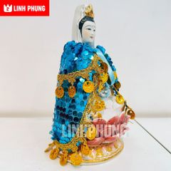 Áo choàng Quan Âm vải kim sa - Size tượng 20cm - 60cm, Mã: KS9L