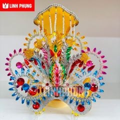 Áo Mão 3 Cô Trong Hang-  Động Ba Cô núi bà Đen Tây Ninh – Đồ Cúng Thủ Công Cao Cấp Trang Nghiêm - 40cm-Ni26 – Linh Phụng