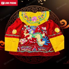 Áo bà loại Áo Mặc Rồng Kết Chìm cho tượng ngồi kícḣ cỡ áo từ 30cm đến 1m5 | Áo Mão Thờ Cúng - Linh Phụng