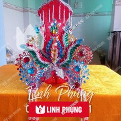 Mão bà Địa Mẫu khung lưới đính đá mẫu ngũ sắc