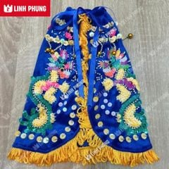 Áo choàng cho tượng ông - vải nhung kết 2 rồng (20cm - 1m6) - Mã: C2R