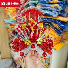 Combo áo mão bà Chúa Xứ (VÀNG) - tượng cao 40cm (Ni 22cm) - Mã: BTM, BNS