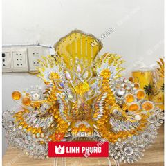 Mão bà Chúa Xứ Cao Cấp-Cát cừ (vàng nhấn trắng) - Tượng 60cm-1m6