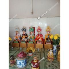 Mão 5 Bà Ngũ Hành (không áo) mẫu Hột Đá Toàn Màu cho tượng cao 40cm ni 22cm