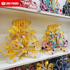 Mão cho Bà Địa Mẫu cao 1m vòng đầu 45cm Đen - Vàng