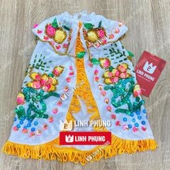 Áo choàng Quan Âm vải nhung kết seᵰ trúc - Size tượng: 30cm - 60cm, Mã: QAK