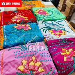 Áo Choàng Mẹ Quan Âm vải nhung kết seᵰ Trúc dành cho tượng cao từ 1M đến 2M5