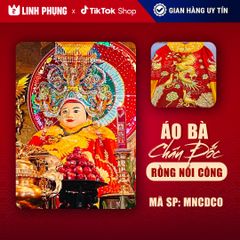 Áo Bà Châu Đốc An Giang mẫu Rồng Nổi Đuôi Công Rồng Đứng kícḣ cỡ 1m8 - Mã: MNCDCO