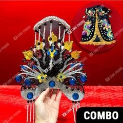 Combo áo mão bà Địa Mẫu mẫu đá toàn màu cho tượng cao từ 30cm đến 50cm
