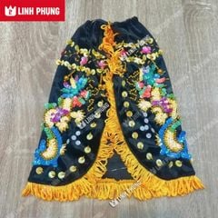 Áo choàng cho tượng ông - vải nhung kết 2 rồng (20cm - 1m6) - Mã: C2R