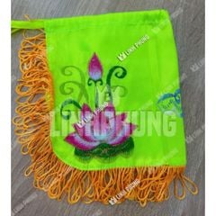 Áo choàng Quan Âm vải phi thêu seᵰ trúc dành cho tượng cao 20cm | Áo Mão Thờ Cúng - Linh Phụng
