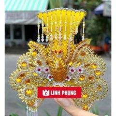 Chùa Hang Hà Tiên - Áo Mão Bà Chúa - Size: 1m8 - Ni80 - Đồ Cúng Cao Cấp Trang Nghiêm - Linh Phụng